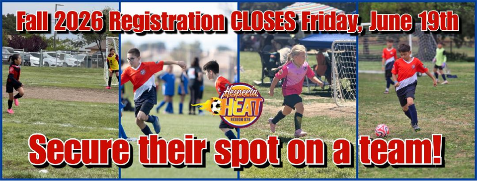 Fall 2026 Registration Closes 6/19/2026