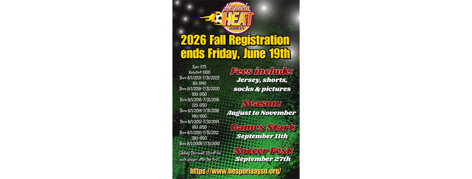 Fall 2026 Registration Open